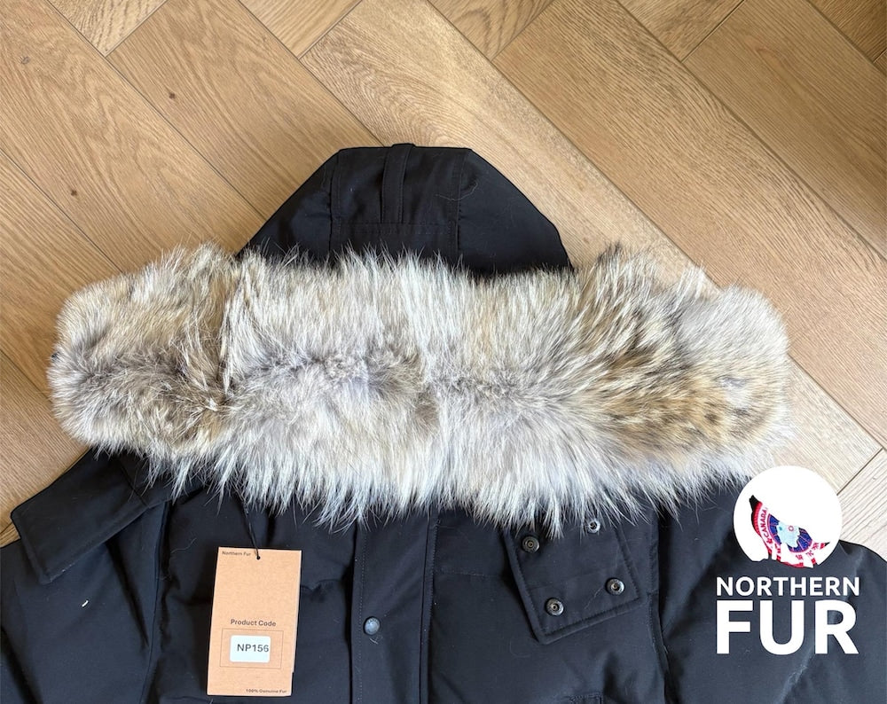 Canada Goose (Non-Heritage) Replacement Coyote Fur Trim (PREMIUM VERSION) 49.5 YKK zip