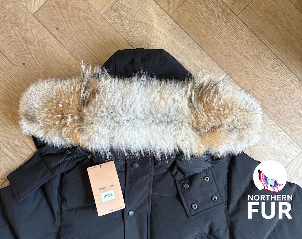 Canada Goose (Non-Heritage) Replacement Coyote Fur Trim (STANDARD VERSION) 49.5 YKK zip